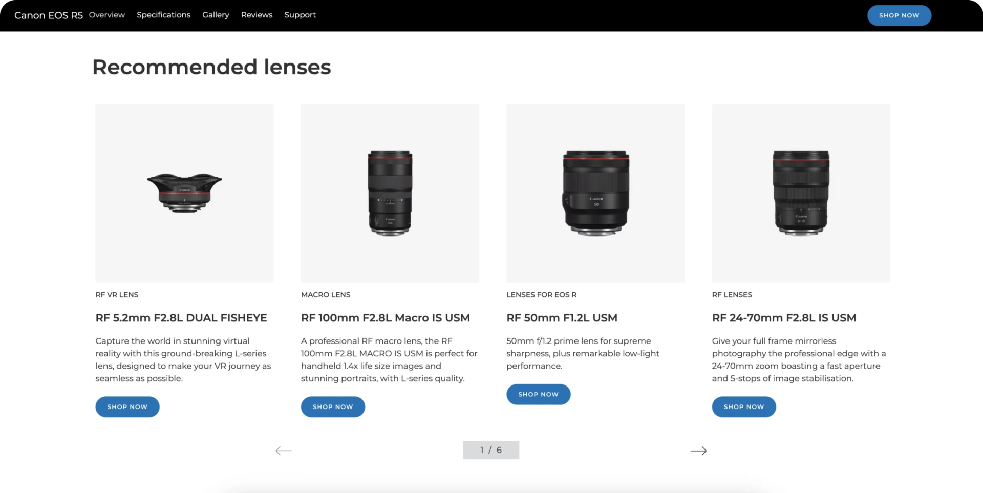 Magento Product Recommendations: Canon